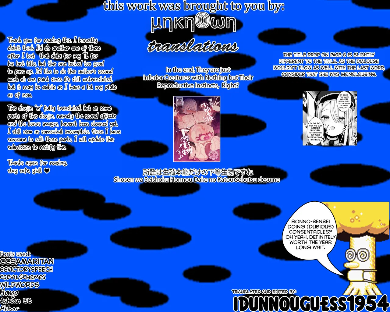 [Bonnouji Yura] Shosen wa Seishoku Honnou dake no Katou Seibutsu desu ne | In the end, They are just Inferior Creatures with Nothing but Their Reproductive Instincts, Right? [English] [UKTLs] - Page 55