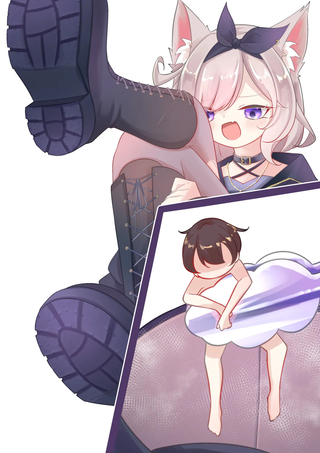 [YurulomI] Yozuna Niu-Sama Traps a Tiny in Her Boot - Page 12