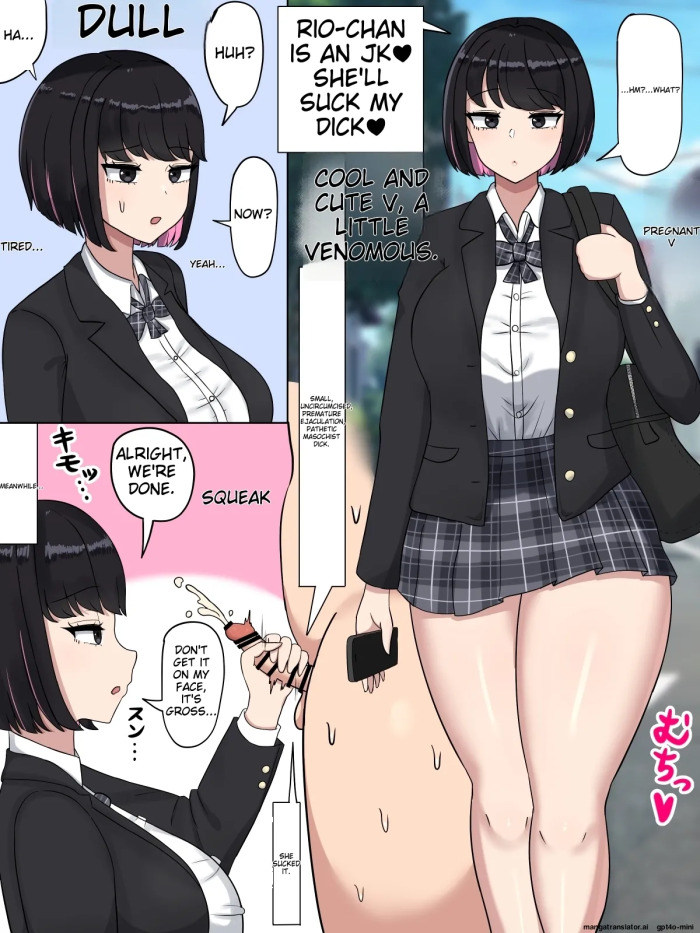 [Tanechikoya (Tanehijiri)] Cool-kei JK Rio-chan ~Sochin to Dekachin no Hannou no Chigai~ [MTL]