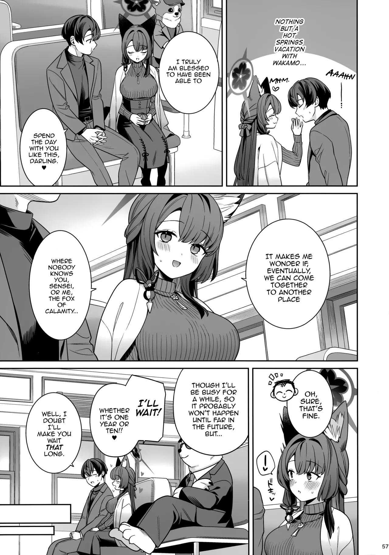 (C107) [NOMIYAGUMI (Ichinomiya)] Junjou Renjou Hatsujou Kitsune -5- | Pure Lovestruck Fox in Heat -5- (Blue Archive) [English] [mysterymeat3] - Page 56