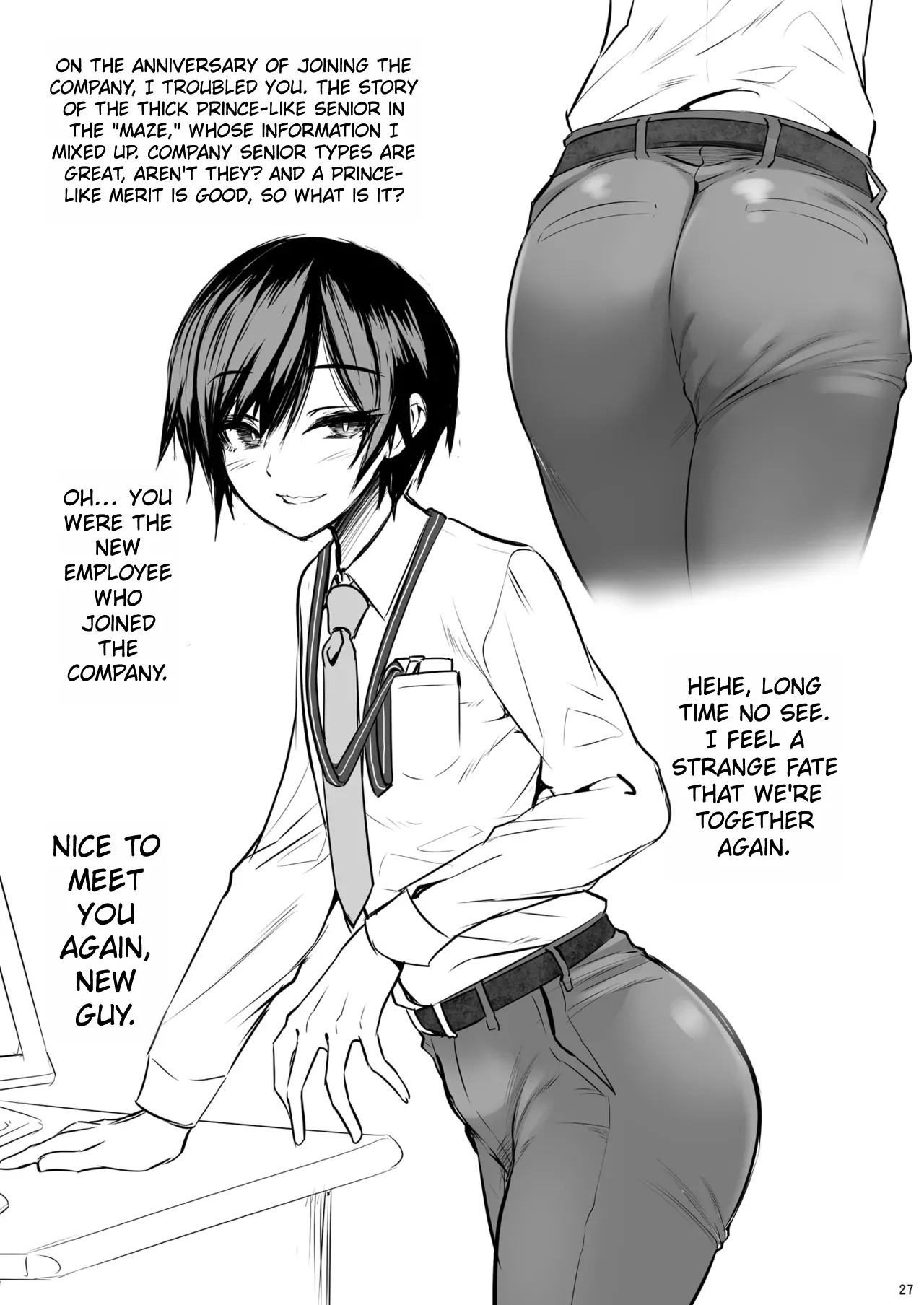 [EGO DANCE (Nanamatsu Kenji)] Otonari-san ga Jitsu wa Ecchi na Mesu Onii-san deshita [English] [Digital] - Page 26