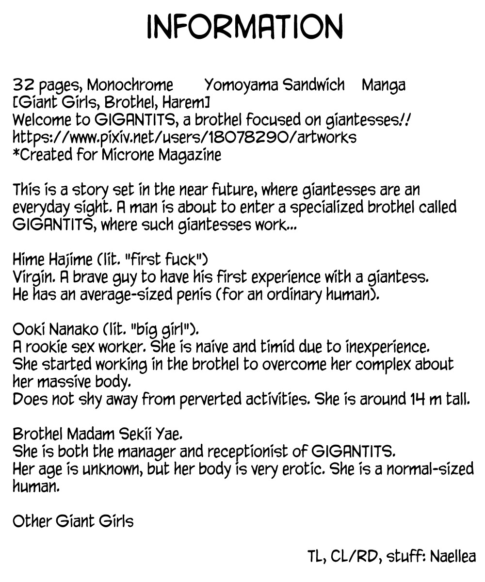 [I-Raf-you (Yomoyama Sandwich)] Kyodai Musume Fuuzokuten GIGANTITS e Youkoso!! | Welcome to GIGANTITS, a Brothel Focused on Giantesses!! (Microne Magazine Vol. 90) [English] [Naellea] [Digital] - Page 34