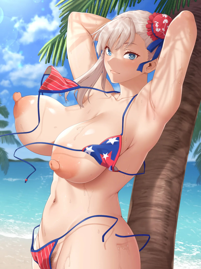 Mizugi Musashi-chan ga Beach de Lucky Sukebe Shitari Bonyuu Funsha Akume Saseraretari (Fate/Grand Order)
