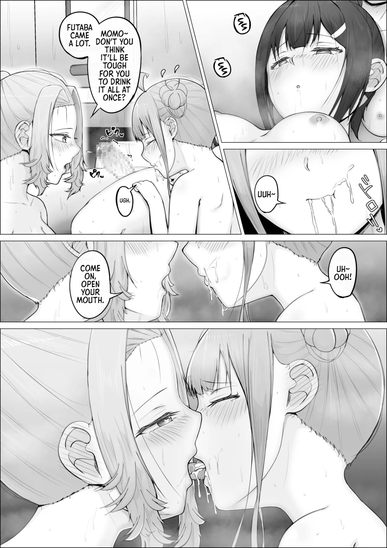 [shikiniki] When The Gals In My Class Found Out That I Was A Futanari, They Started Freaking Out. #2 Erina and Momo Double Blowjob Bathhouse Edition [English] [Morally Bankrupt Wizard Translations] - Page 44