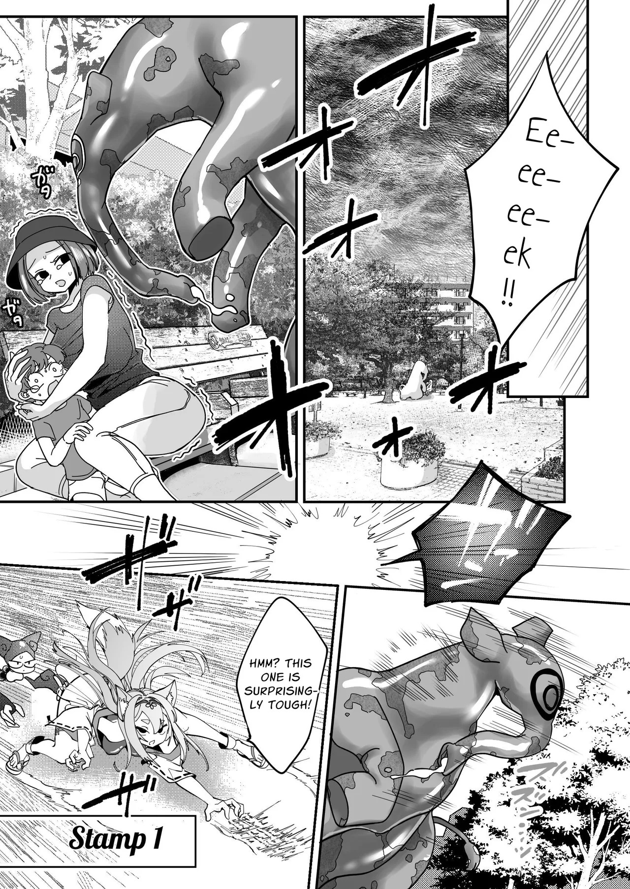 [Shimanami] Mahou Shoujo Gingitsune Ecchi na Stamp Rally de Sekika Chuudoku!! | Magical Girl Silverfox ~Erotic Stamp Rally Petrifaction Addiction!!~ [English] [Penguin Piper] [Digital] - Page 11