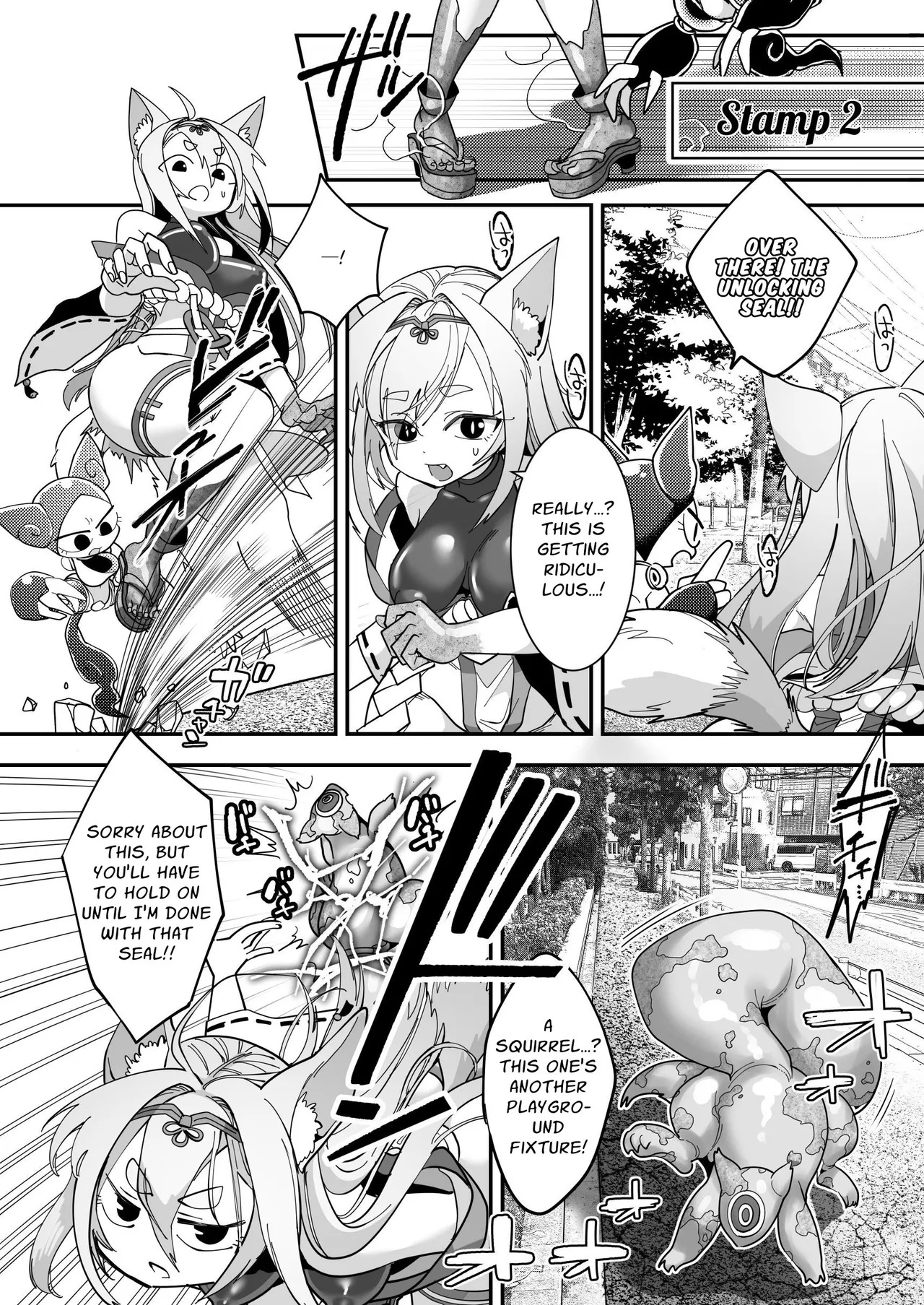 [Shimanami] Mahou Shoujo Gingitsune Ecchi na Stamp Rally de Sekika Chuudoku!! | Magical Girl Silverfox ~Erotic Stamp Rally Petrifaction Addiction!!~ [English] [Penguin Piper] [Digital] - Page 20