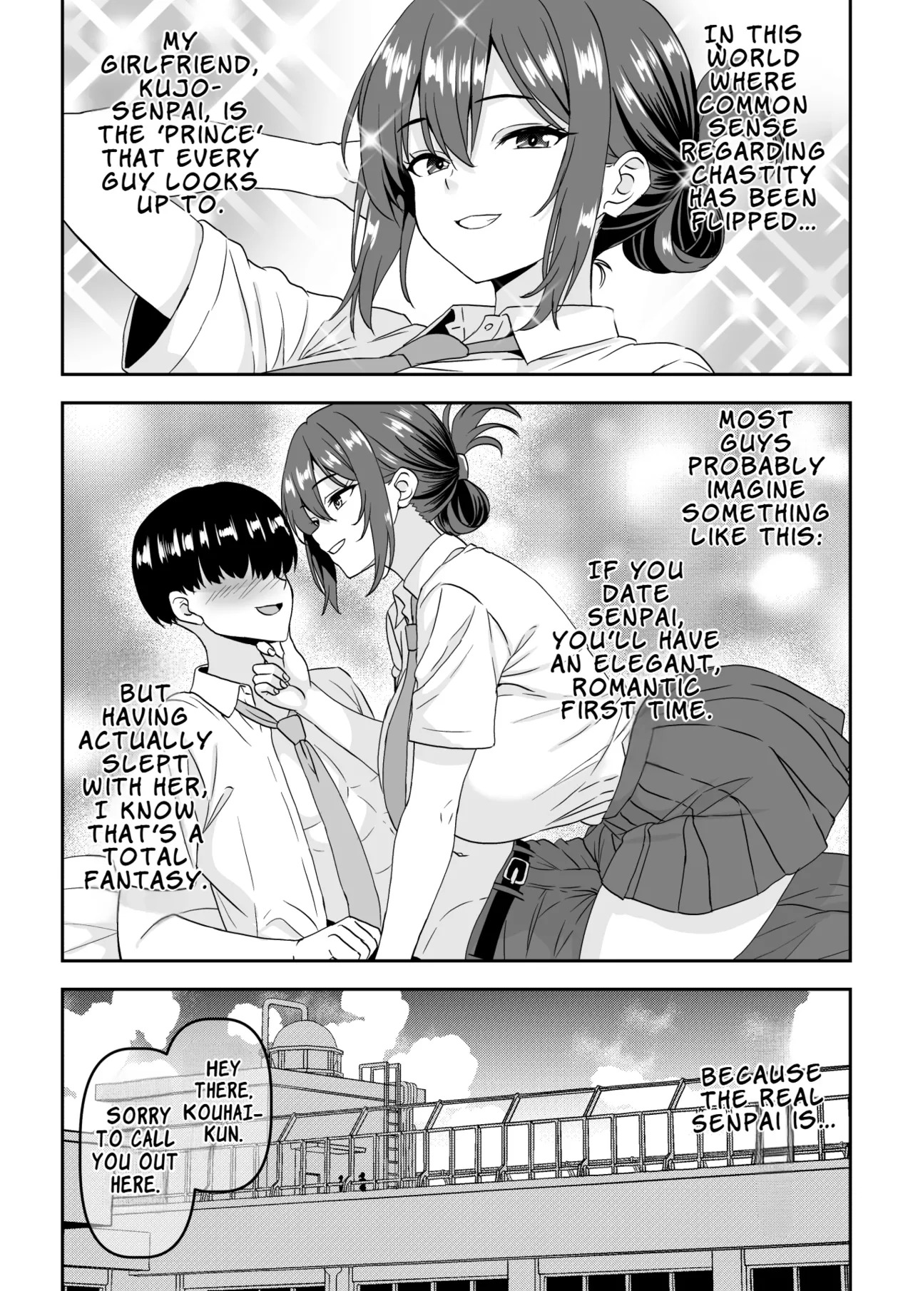 [Waribashi Kouka] "Teisou Gyakuten" Choushi ni Notta Ouji-sama-kei no Senpai, Netorarete Goukyuu Nouhakai Akume o Hirou shite shimau | Chastity Reversal — The Overconfident Prince‑like Senpai Ends Up Being Cheated On and Exposes a Breakdown-Level Crying Meltdown [English] [LKK•Scans] - Page 2