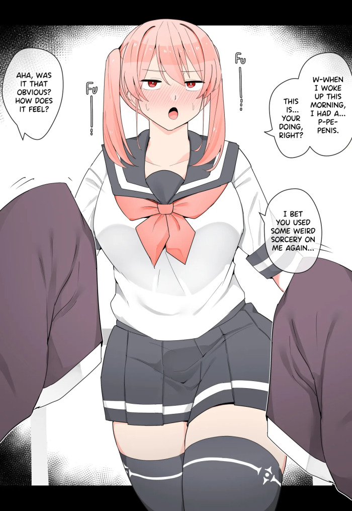 [Kassai] Twin-Tailed Girl Suddenly Grows a Dick