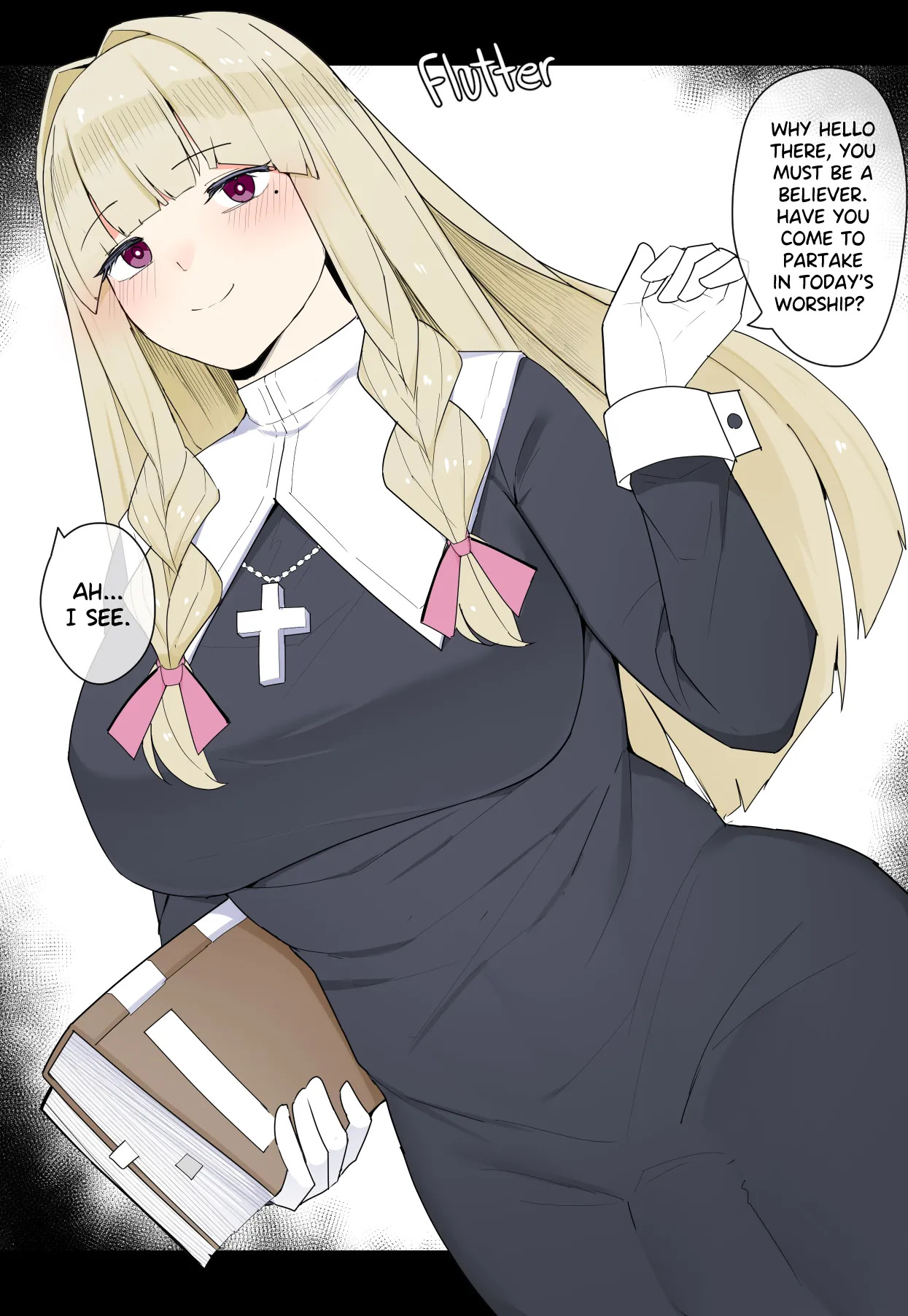 [Kassai] Baptized by a Futanari Nun - Page 14