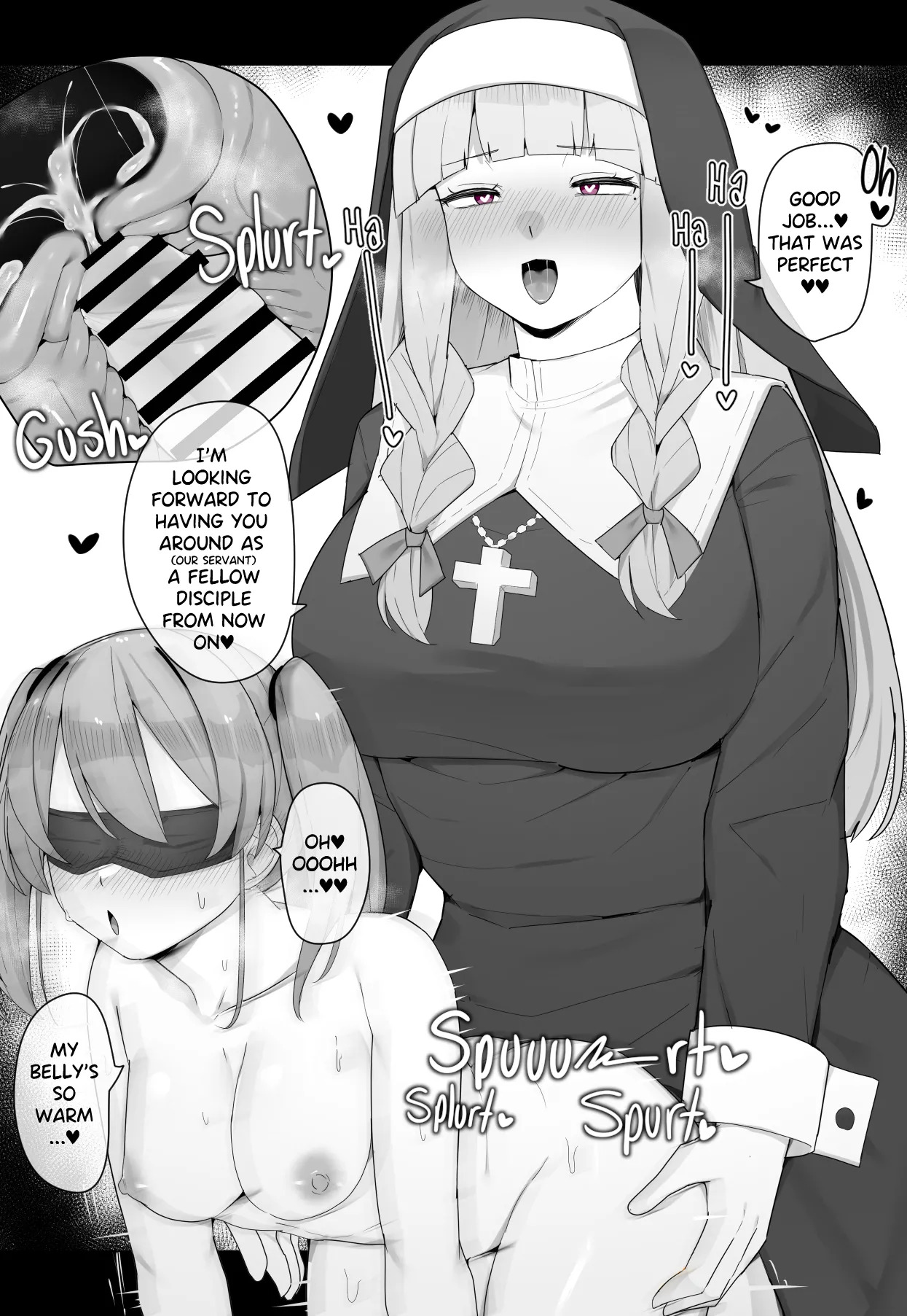 [Kassai] Baptized by a Futanari Nun - Page 39
