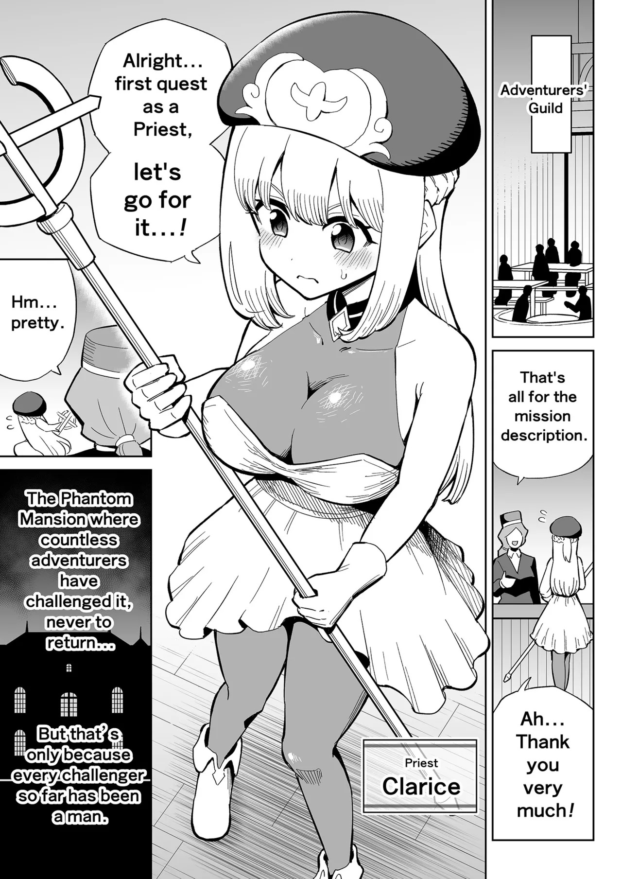 [Hitsumabushi] Futanari Priest Clarice to Akuryoukan | Futanari Priest Clarice and Phantom Masion [English] - Page 2
