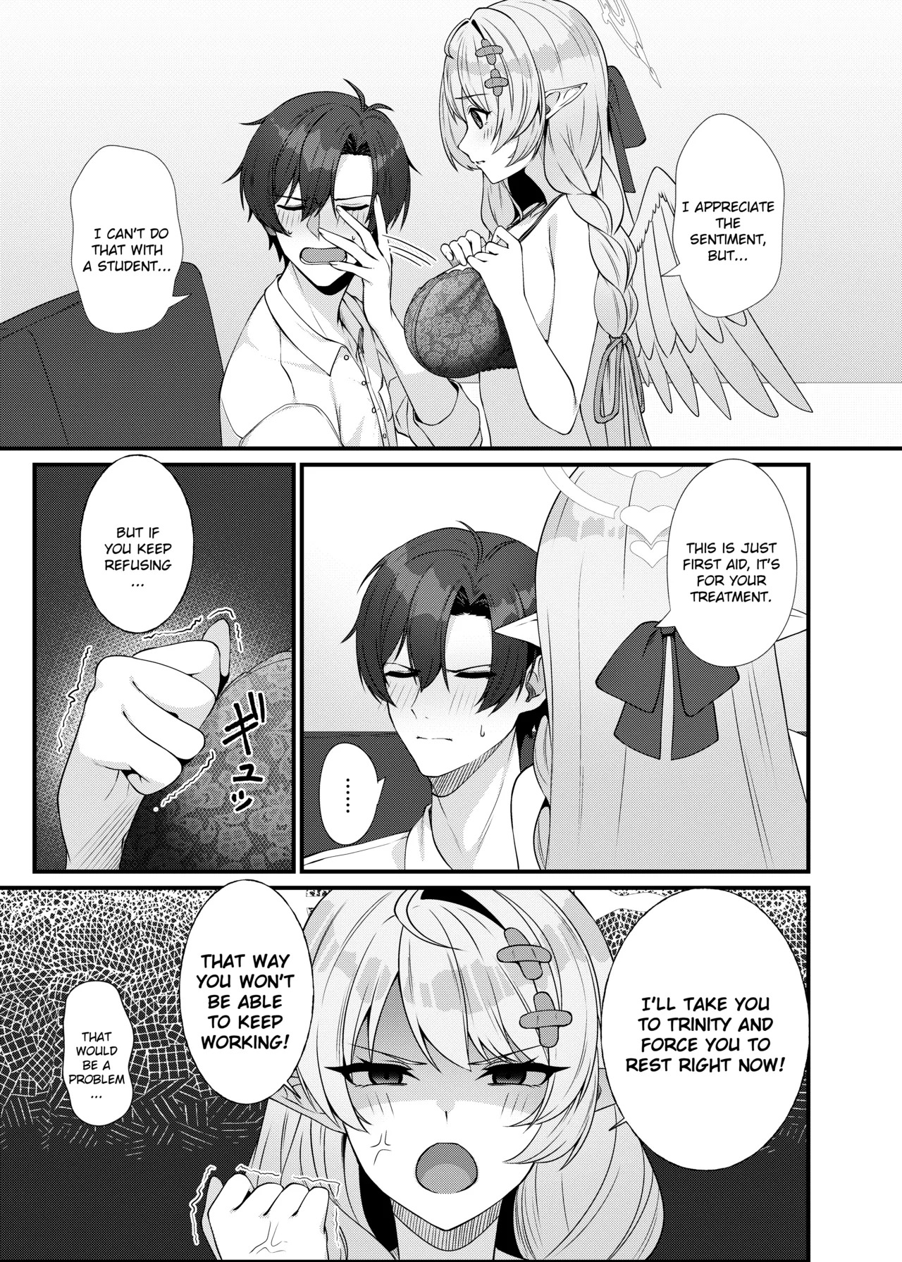 [Mendako Suizokukan (Oruka)] Sensei ni Kyuugo no Te o! | A Helping Hand for Sensei! (Blue Archive) [English] [Literally Starving] [Digital] - Page 13