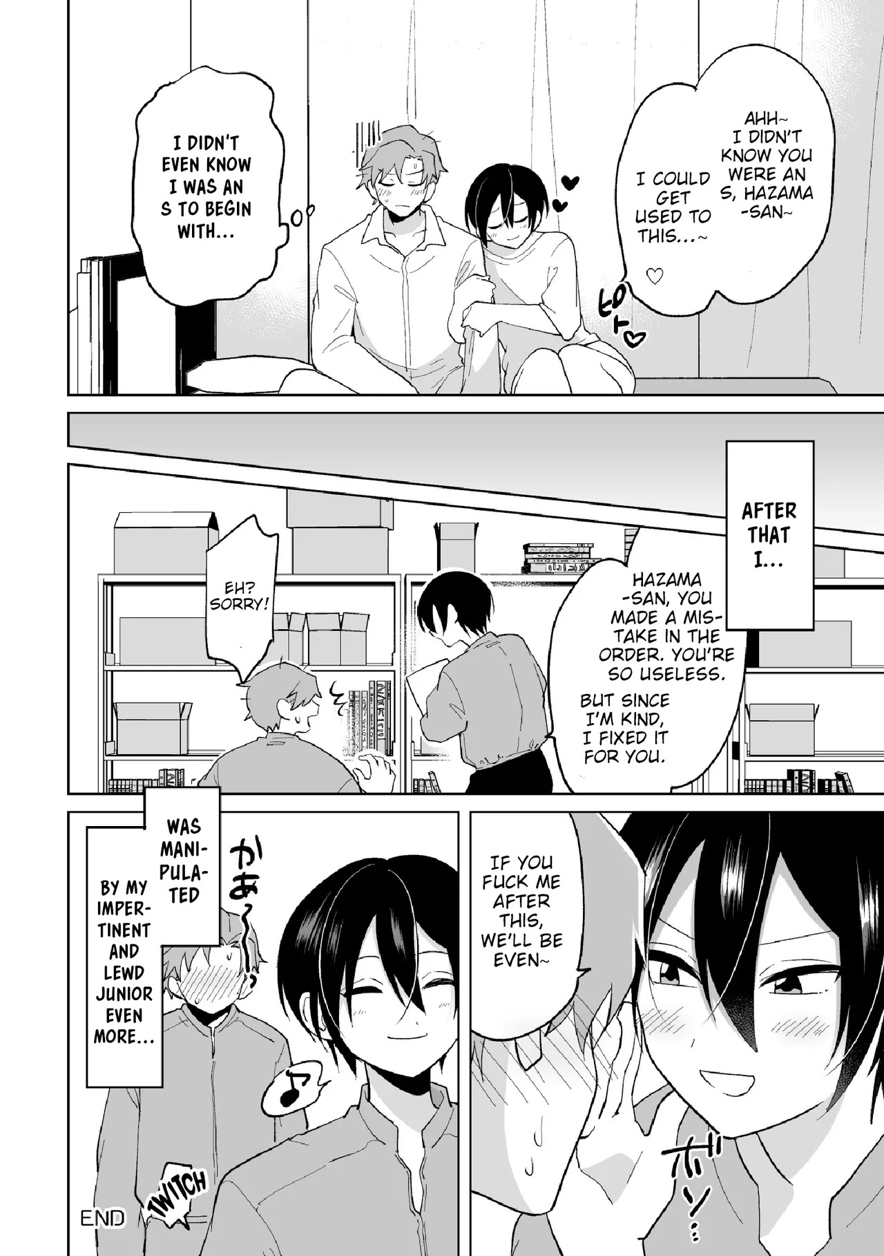 [Ohenari] Namaiki na Kouhai ni Omocha ni Sarete Doutei Ubawaremashita [English] [Akuma Scans] [HENTAIERA.COM] - Page 22
