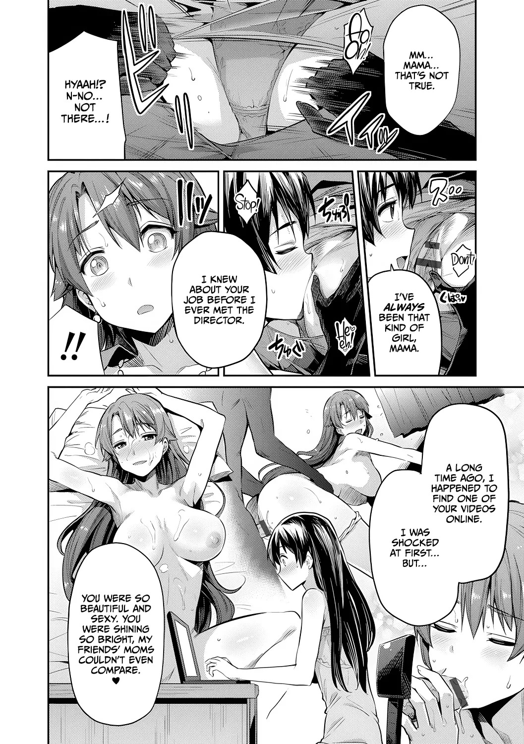 [Hinotsuki Neko] Mama wa AV Joyuu Kamera ga Toraeta Inran Jijou Haha to Musume ga Haramu Toki (Kyousei Tanetsuke Express) [English] [CulturedCommissions] [Digital] - Page 12