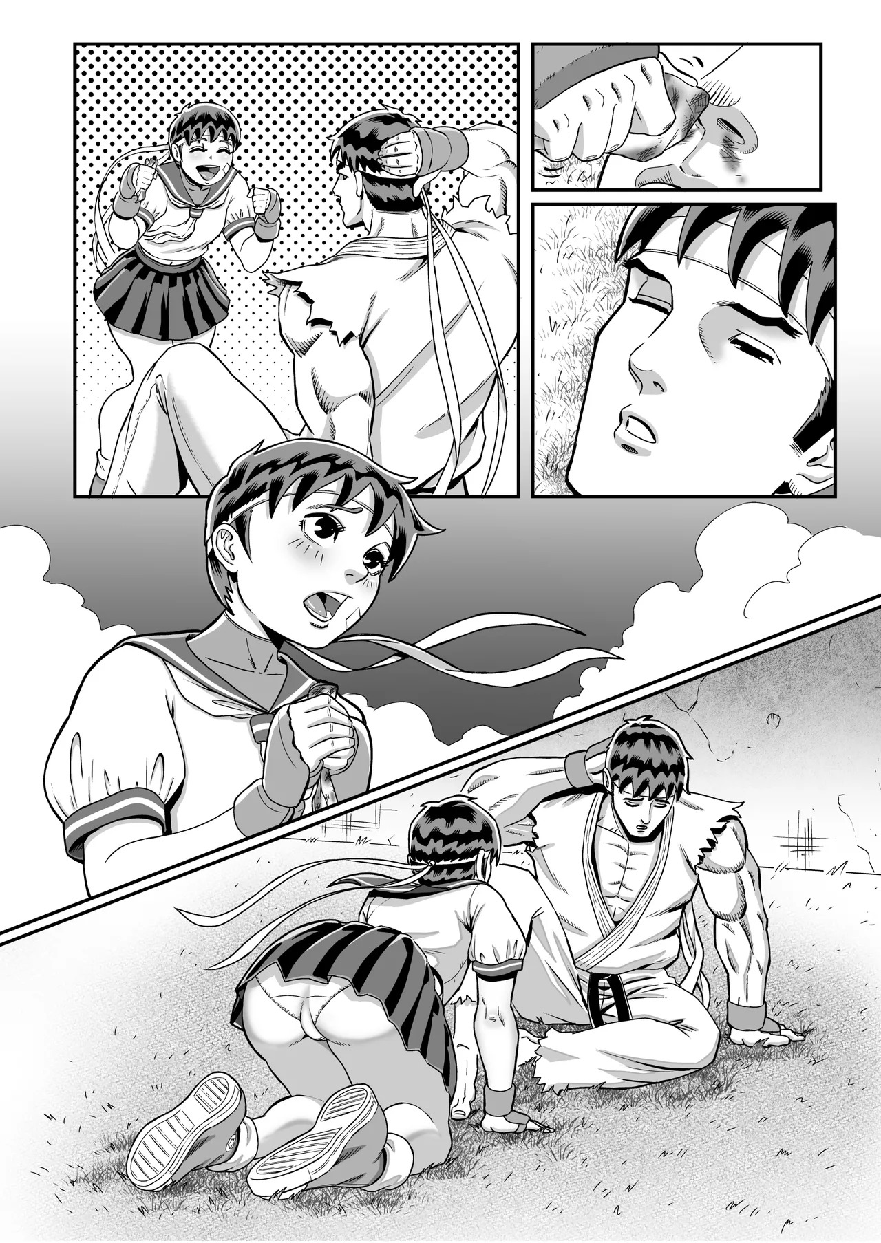 [おぶりび庵 (おぶりびやん)] 純情娘と初めてどうし嬉し恥ずかし汗だく濃厚ラブラブえっち (Street Fighter) - Page 47
