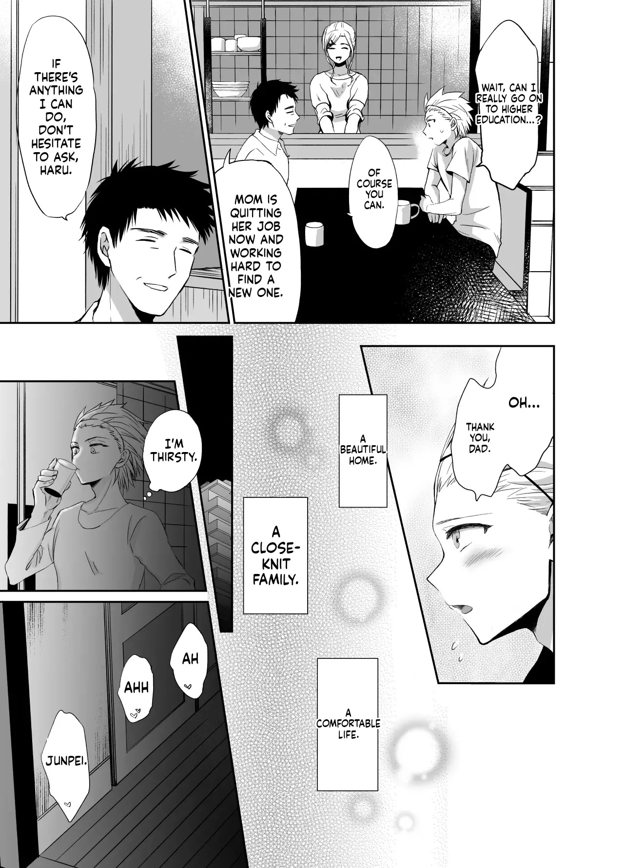 [Kinokko (Taguchi Monyata)] Nonke no Ore ga Otou-san no Mesu ni Naru made | Straight Guy Me Becomes My Father-in-Law's Woman [English] [Digital] - Page 9