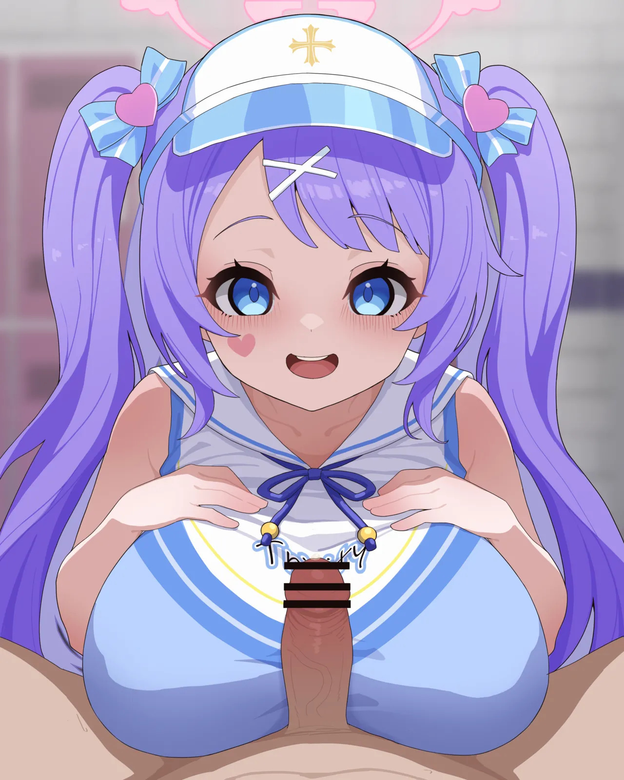 [いろしら] ハナエ (応援団) の着衣パイズリ 全14枚 (ブルーアーカイブ) - Page 9