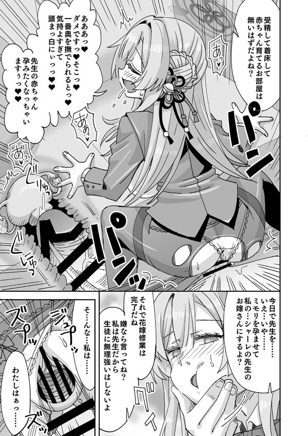 [らーめん] ブルアカミモリと先生の入れ替わりえっち (ブルーアーカイブ) - Page 14