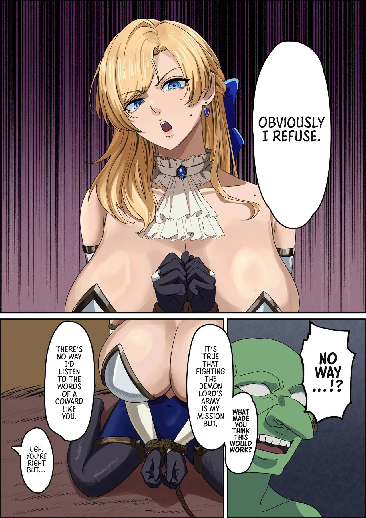 [Mainichi Angel] Bakunyuu Onna Kishi Konna Zako Monster ga Watashi no Nakama! Nan no Joudan da | Huge Breasted Female Knight: Teaming up with a weakling monster!? What kind of joke is this? [English] [Morally Bankrupt Wizard Translations] [Digital] - Page 28