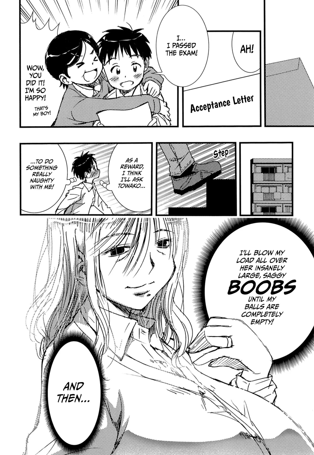 [Matsuyama Seiji] 56-sai Bust 256cm Danchizuma Ookiku Tareta Jukujo no Chibusa... Boku wa Kono Hito de Doutei o Sotsugyou Shita. | The Mature 56-Year-Old 256cm Bust Housewife With Big Saggy Breasts… That Took My Virginity [English] [Digital] - Page 36
