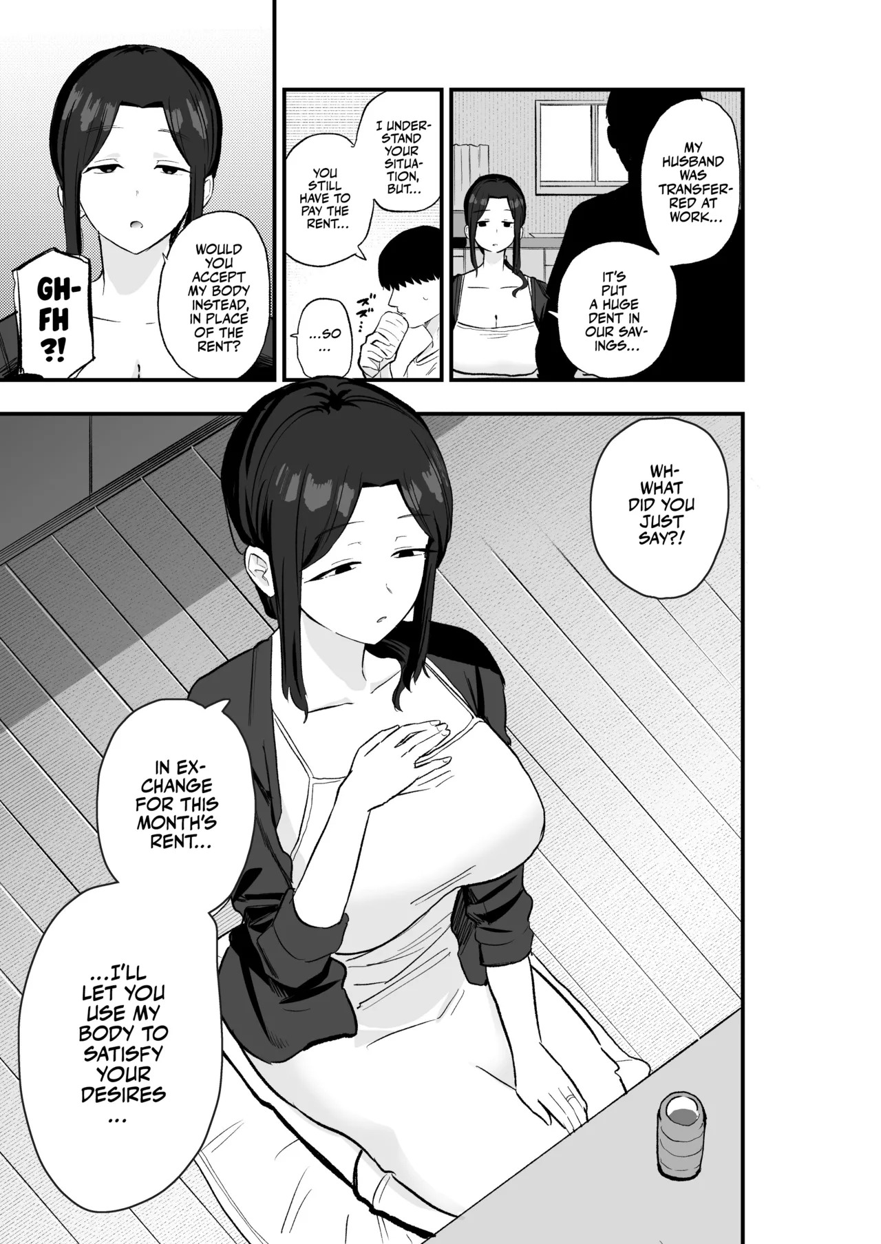 [Kamejirouya-san (Kametaro)] Taihai Tsuma: Taihaikei Hitotsuma o Yachin Kawari ni Koki Tsukaeru Hanashi | Slutty Wife! [English] [Team Rabu2] - Page 12