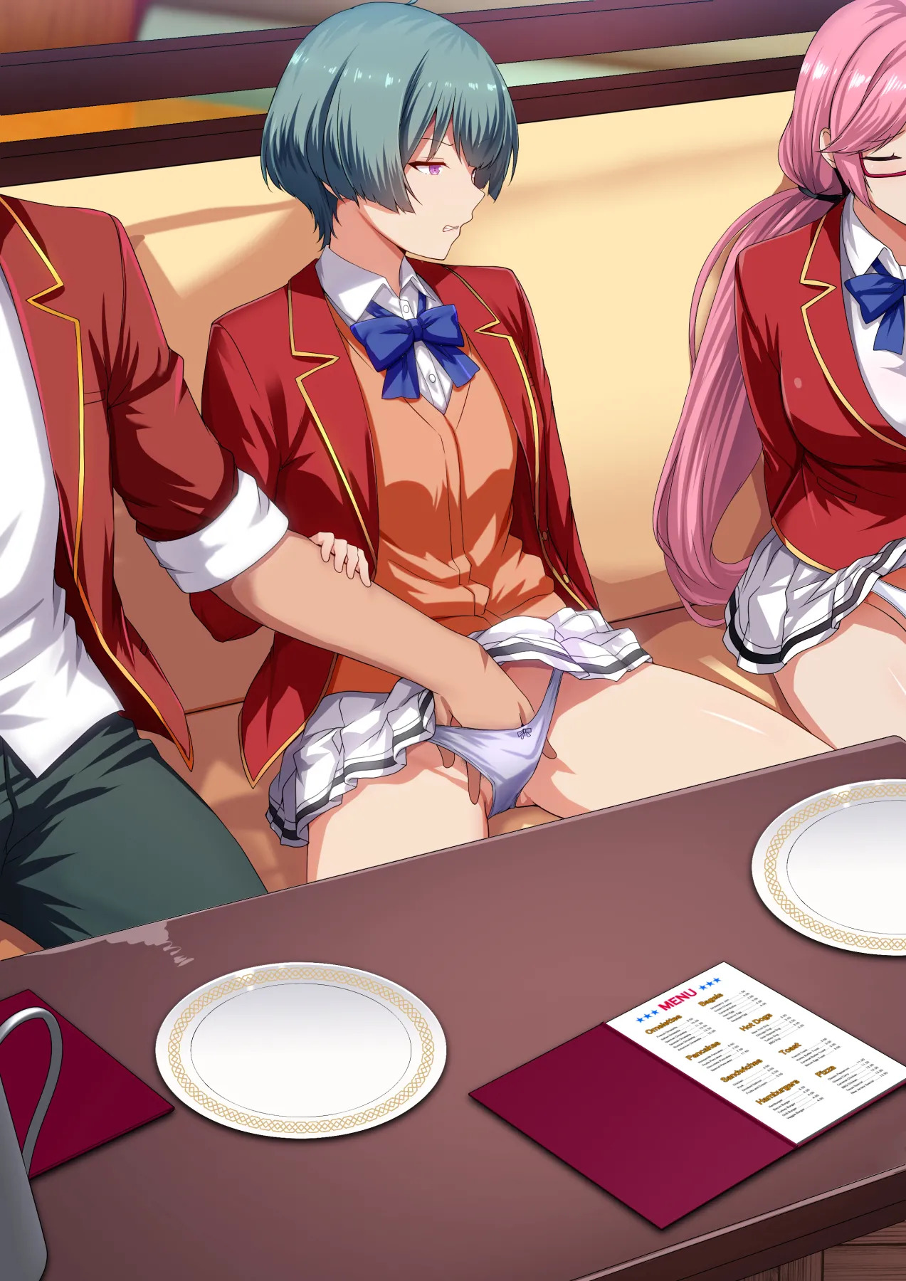[Mousou Caution (Daiaru)] Motto Hageshiku, Skirt No Nakawo Sukihoudai Ijirareteru CG - Page 300