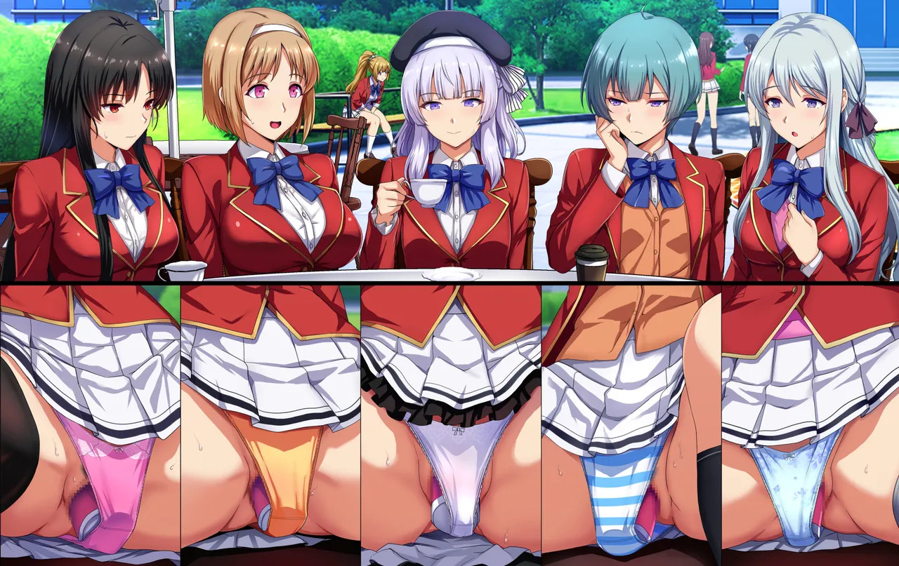 [Mousou Caution (Daiaru)] Motto Hageshiku, Skirt No Nakawo Sukihoudai Ijirareteru CG - Page 356