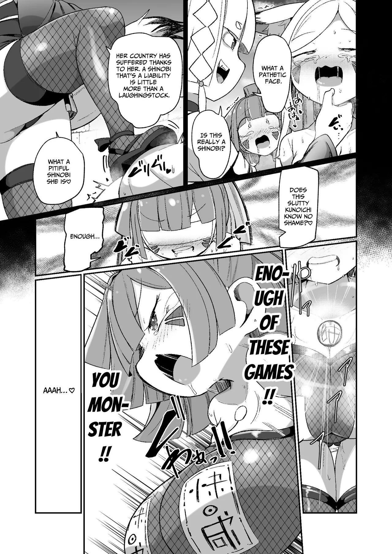 [Echie Kokufuku Aka (Monota)] Kunoichi Rin no Make Zome Choukyou ~Itsutsu no Hi Ana to Saidai no Jakuten~ | Kunoichi Rin’s Loser Training ~The Five Nodes and her Greatest Weakness~ [English] [IXIA WORKS] [Digital] - Page 41