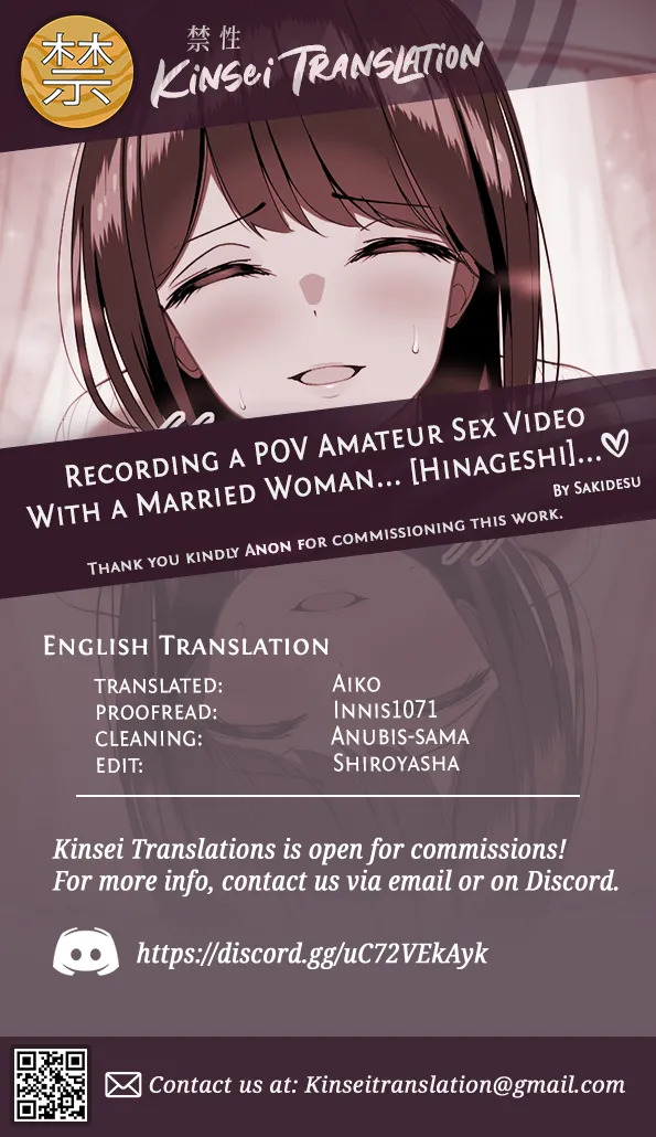 [Sakidesu] Hitodzuma-Kei Hamedori TōKōSha [Hinageshi]-San to…♡ | Recording a POV Amateur Sex Video With a Married Woman... [Hinageshi]...♡ [English] [Kinsei Translations] - Page 51