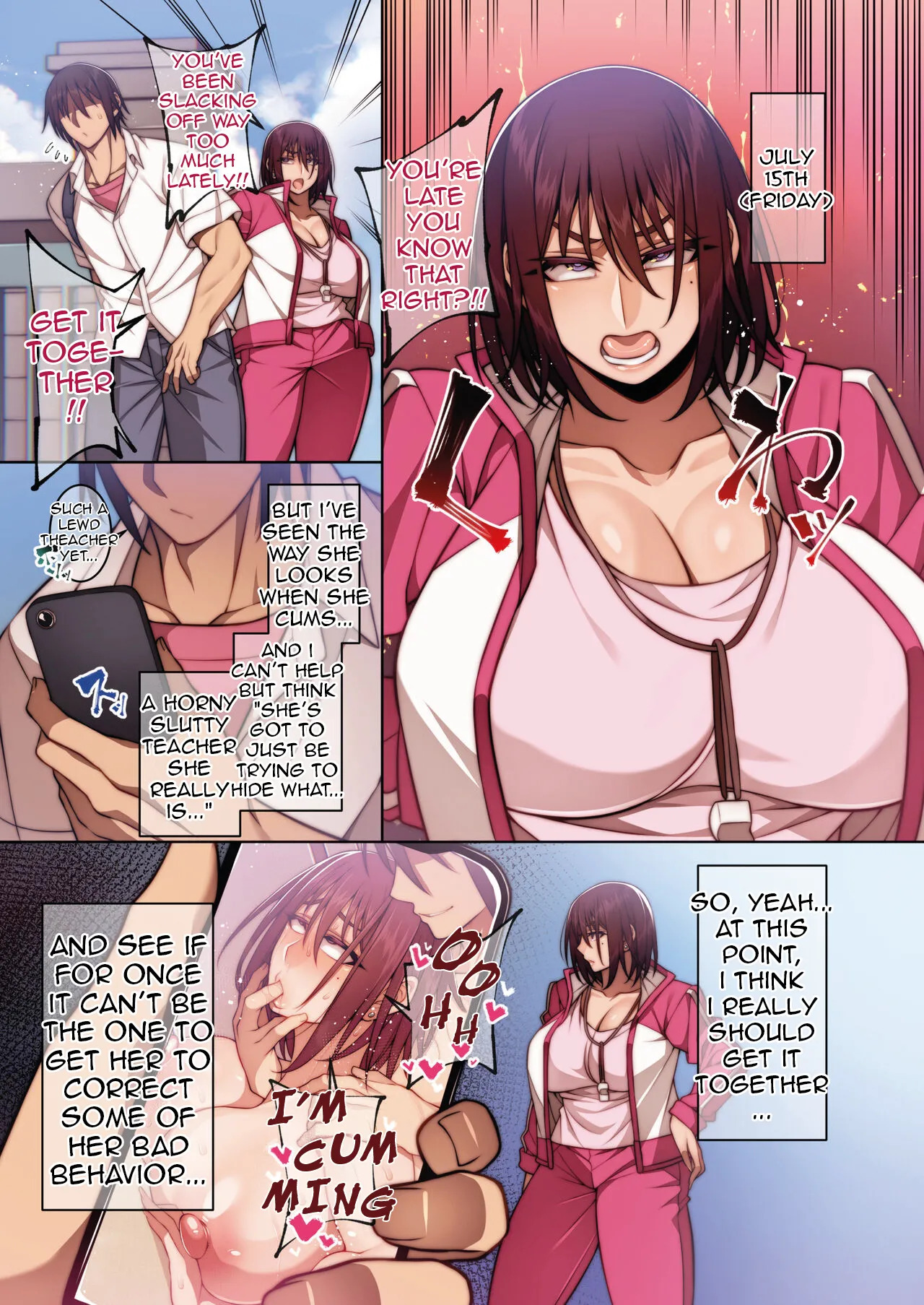 [Mousou Engine (Korotsuke)] Tsugou no Ii Mesu Otsubone Taiiku Kyoushi Hen Part 1 & 2 + bonus art [Digital] - Page 12