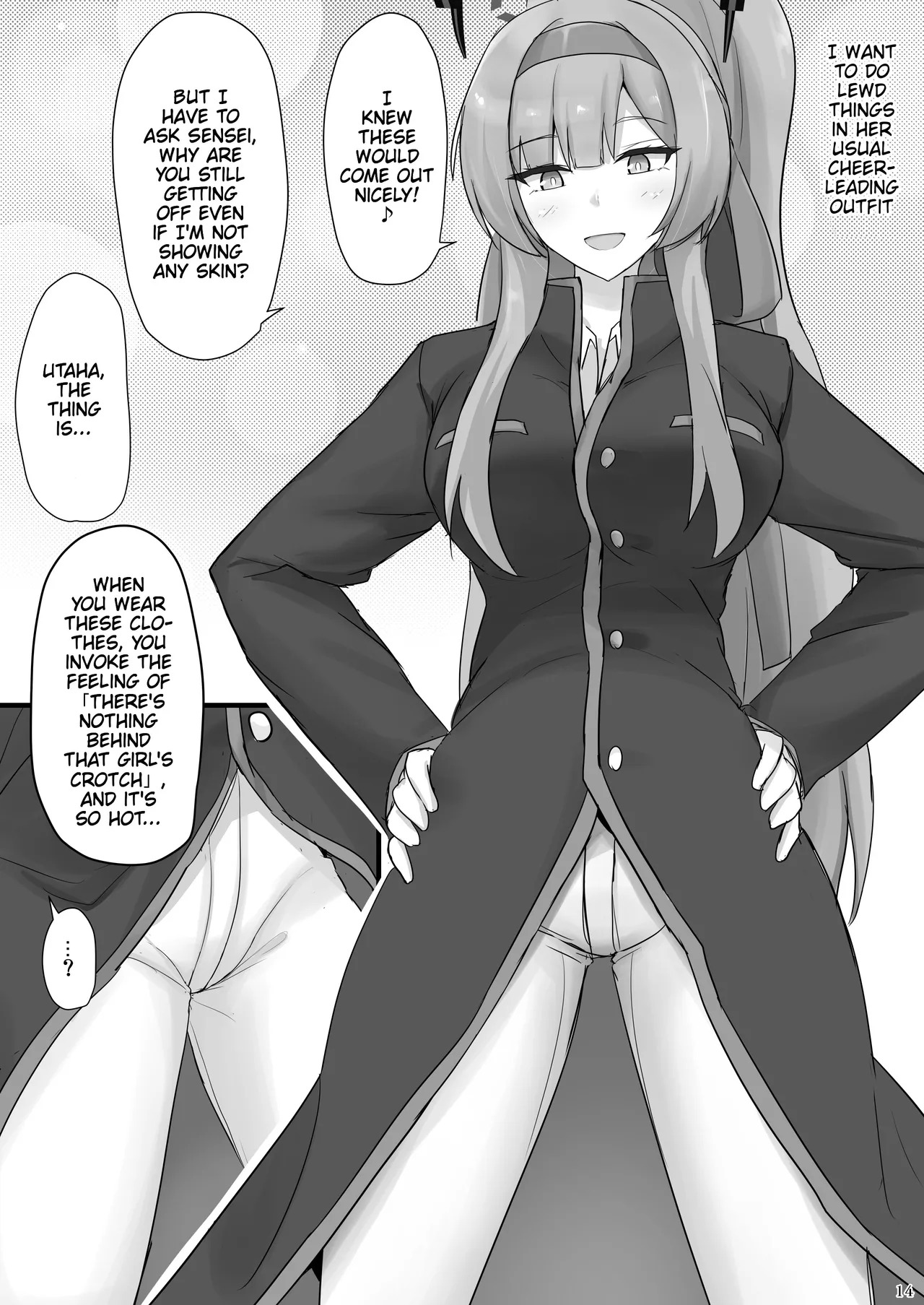 [Hakuginmokusei (Poshi)] Utaha de Shiko Seikatsu | My Life Fapping to Utaha (Blue Archive) [English] [Thighs] [Digital] - Page 13