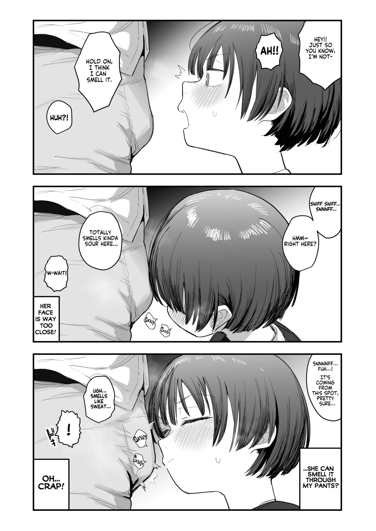 [Anon 2-okunen] Bokutachi, Seiheki Friend. ~Onna Tomodachi no Aidokusho wa Ore no Daisuki na 'Chin Kagi Ero Manga' deshita~ Zenpen | My best friend was into the "cock-sniffing doujin" that I love! And now we're pervy sex friends! Part 1 (No glasses) [English] [KM_42] - Page 11