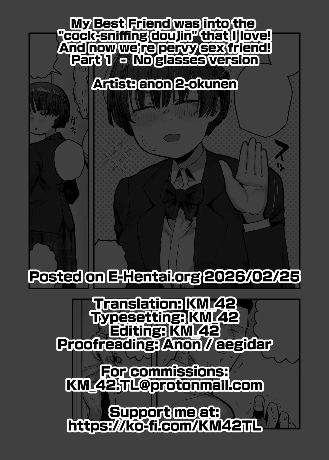 [Anon 2-okunen] Bokutachi, Seiheki Friend. ~Onna Tomodachi no Aidokusho wa Ore no Daisuki na 'Chin Kagi Ero Manga' deshita~ Zenpen | My best friend was into the "cock-sniffing doujin" that I love! And now we're pervy sex friends! Part 1 (No glasses) [English] [KM_42] - Page 121