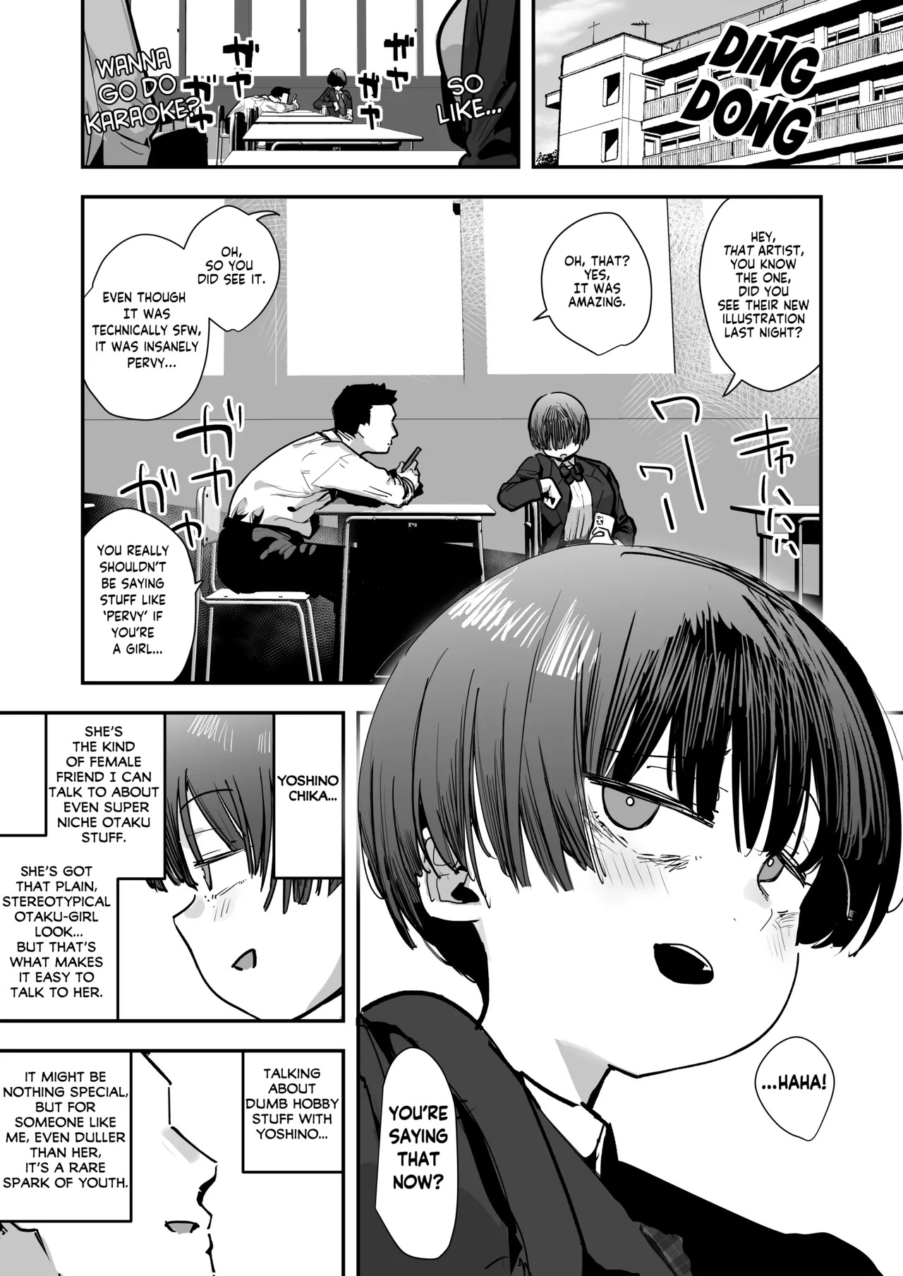 [Anon 2-okunen] Bokutachi, Seiheki Friend. ~Onna Tomodachi no Aidokusho wa Ore no Daisuki na 'Chin Kagi Ero Manga' deshita~ Zenpen | My best friend was into the "cock-sniffing doujin" that I love! And now we're pervy sex friends! Part 1 (No glasses) [English] [KM_42] - Page 2