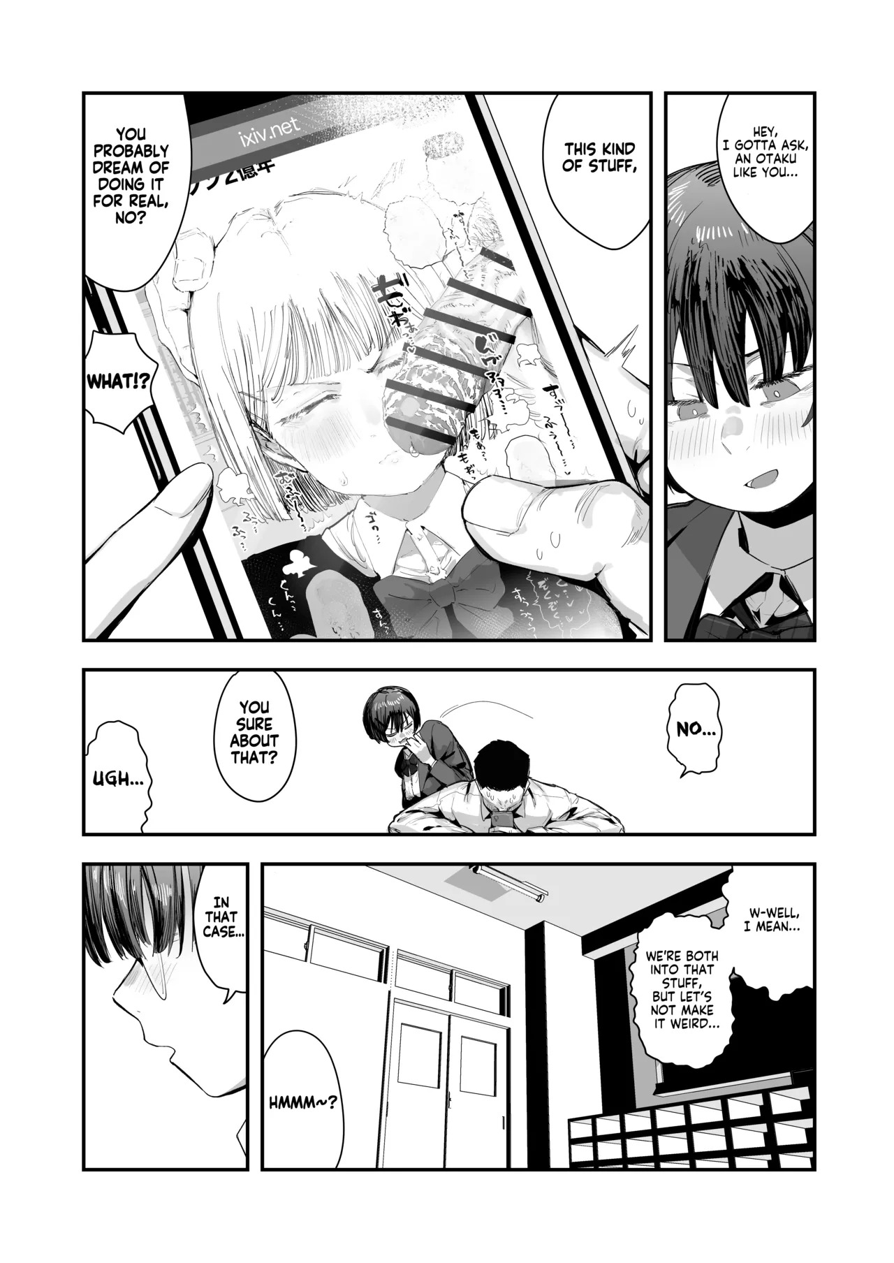 [Anon 2-okunen] Bokutachi, Seiheki Friend. ~Onna Tomodachi no Aidokusho wa Ore no Daisuki na 'Chin Kagi Ero Manga' deshita~ Zenpen | My best friend was into the "cock-sniffing doujin" that I love! And now we're pervy sex friends! Part 1 (No glasses) [English] [KM_42] - Page 7