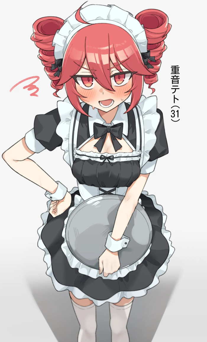 [ぐるてん] メイド姿のテトさんと… (VOCALOID)