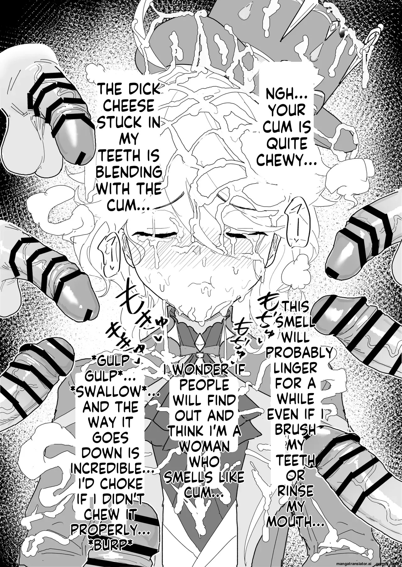 [Chiratsuki Silhouette (Yuuki Fuumi)] Semen Element Explosion! Dick Smegma, Dick Sniffing, Bukkake, Burp Collection [English] - Page 91