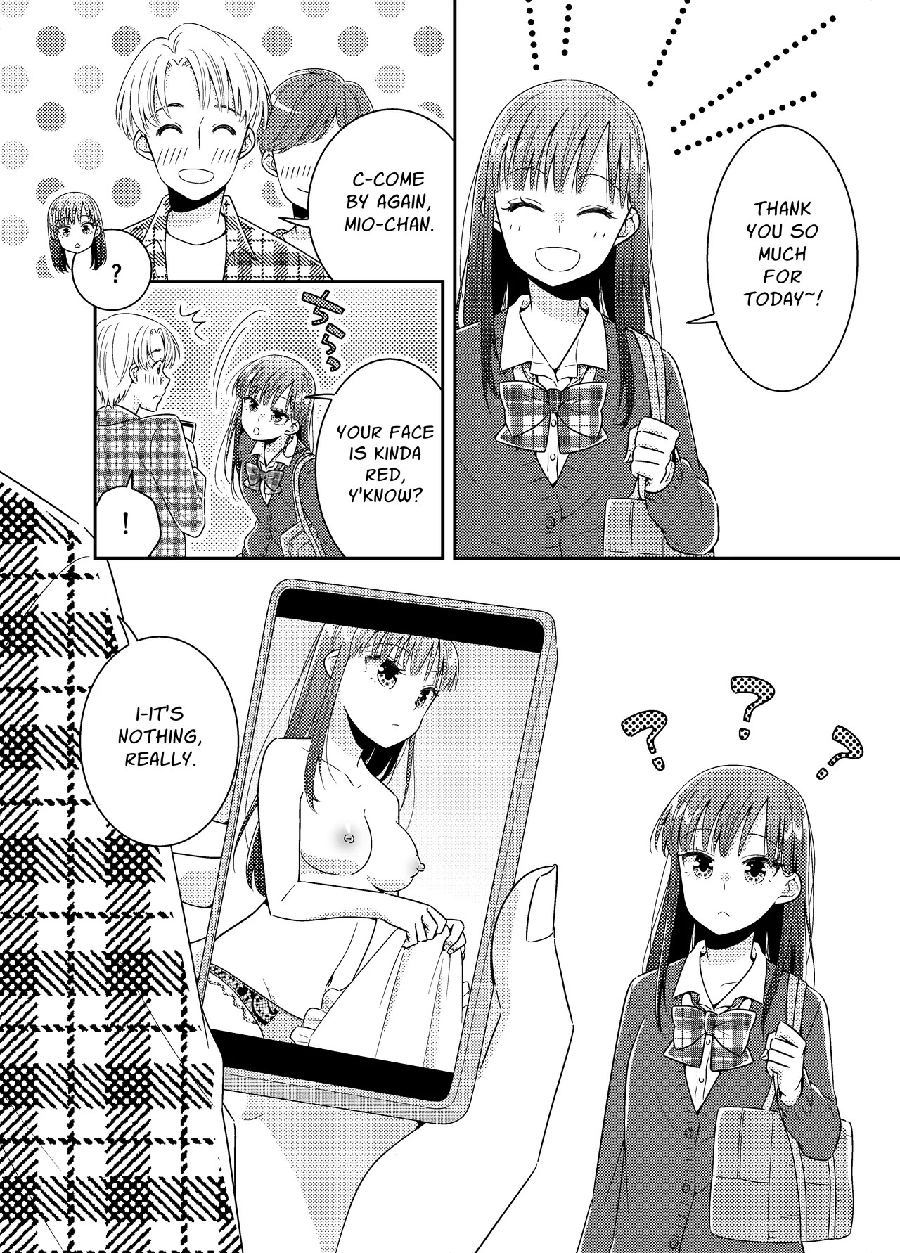 [P&I (Baapi)] Ninki JK Model Kakushidori Sarete Oppai Marudashi | Popular Model's Peep Photo Breast Exposure [English] [Cunny Garden] - Page 6