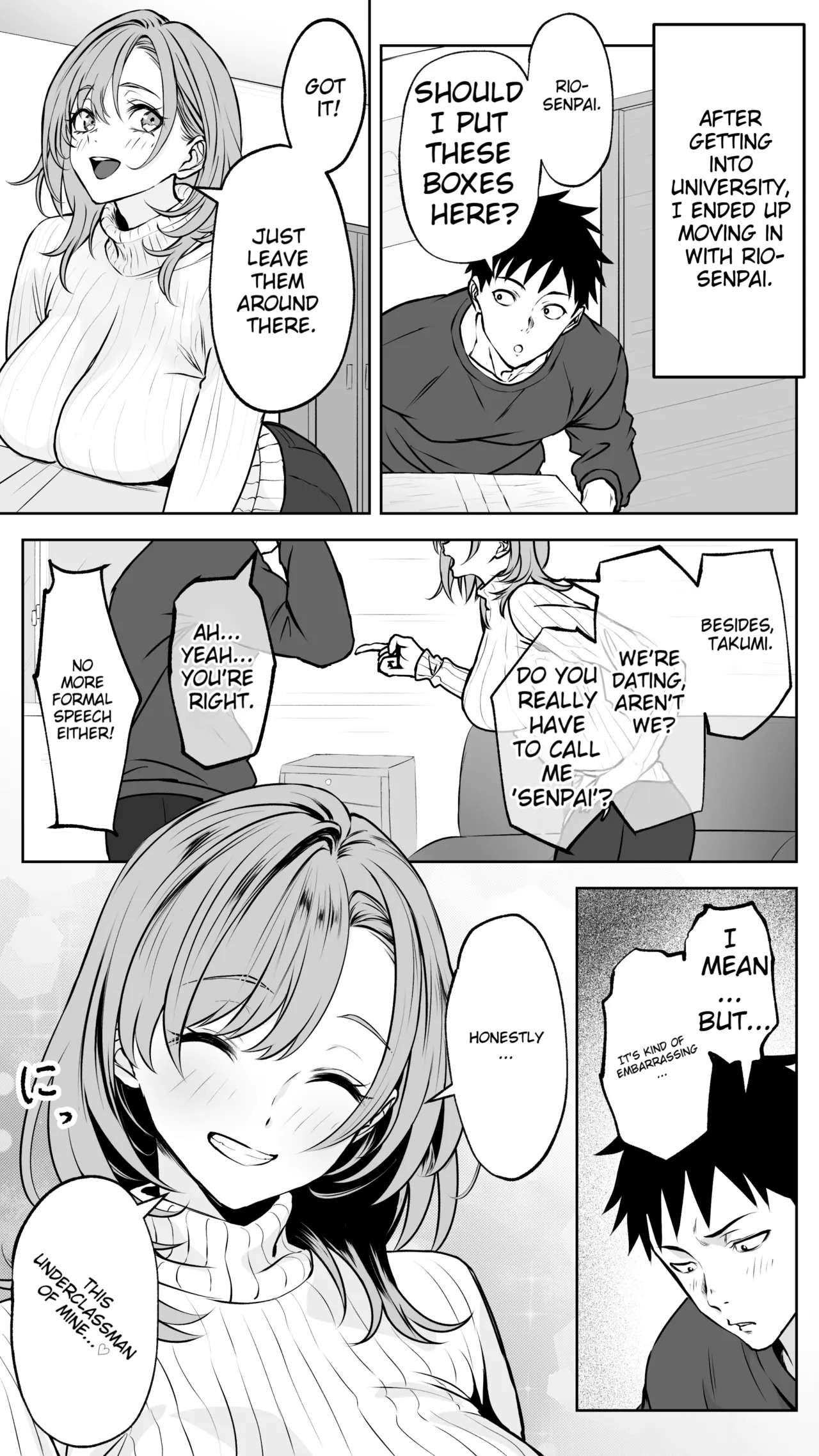 [Butter Drip] Kareshi ni Betabore Chuu no Gal Senpai ga, Ore to Tsukiau made - Be my girlfriend! Rio-senpai! [English][MTL] - Page 61