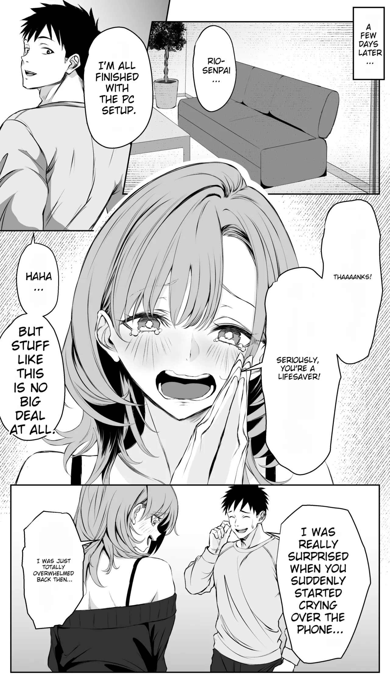 [Butter Drip] Kareshi ni Betabore Chuu no Gal Senpai ga, Ore to Tsukiau made - Be my girlfriend! Rio-senpai! [English][MTL] - Page 9