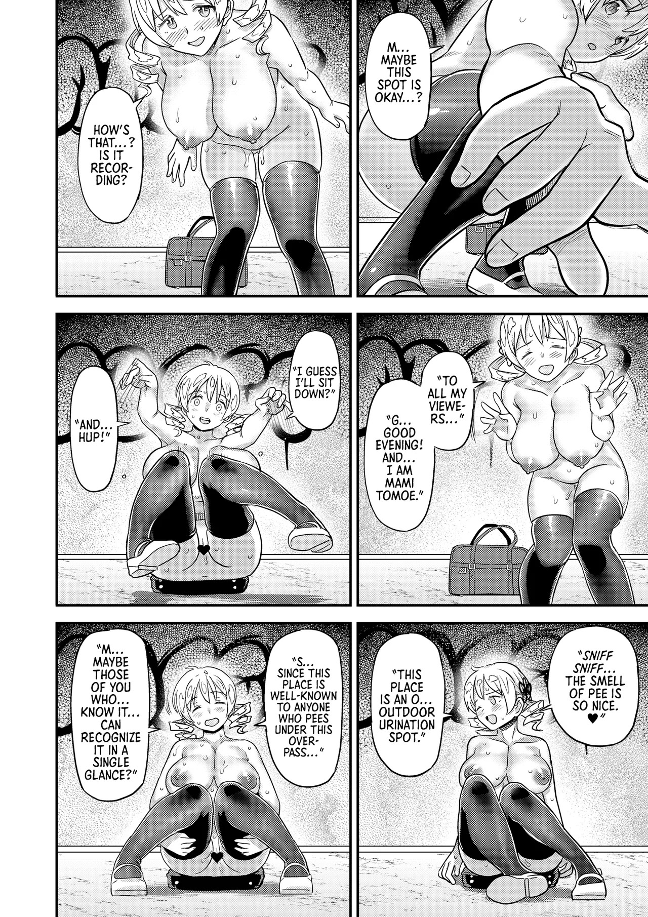 Roshutsu Chikan Masukaki Benjo | Perverted Exhibitionist Male Masturbator Toilet Girl (Puella Magi Madoka Magica) [English] [Morally Bankrupt Wizard Translations] [Digital] - Page 10