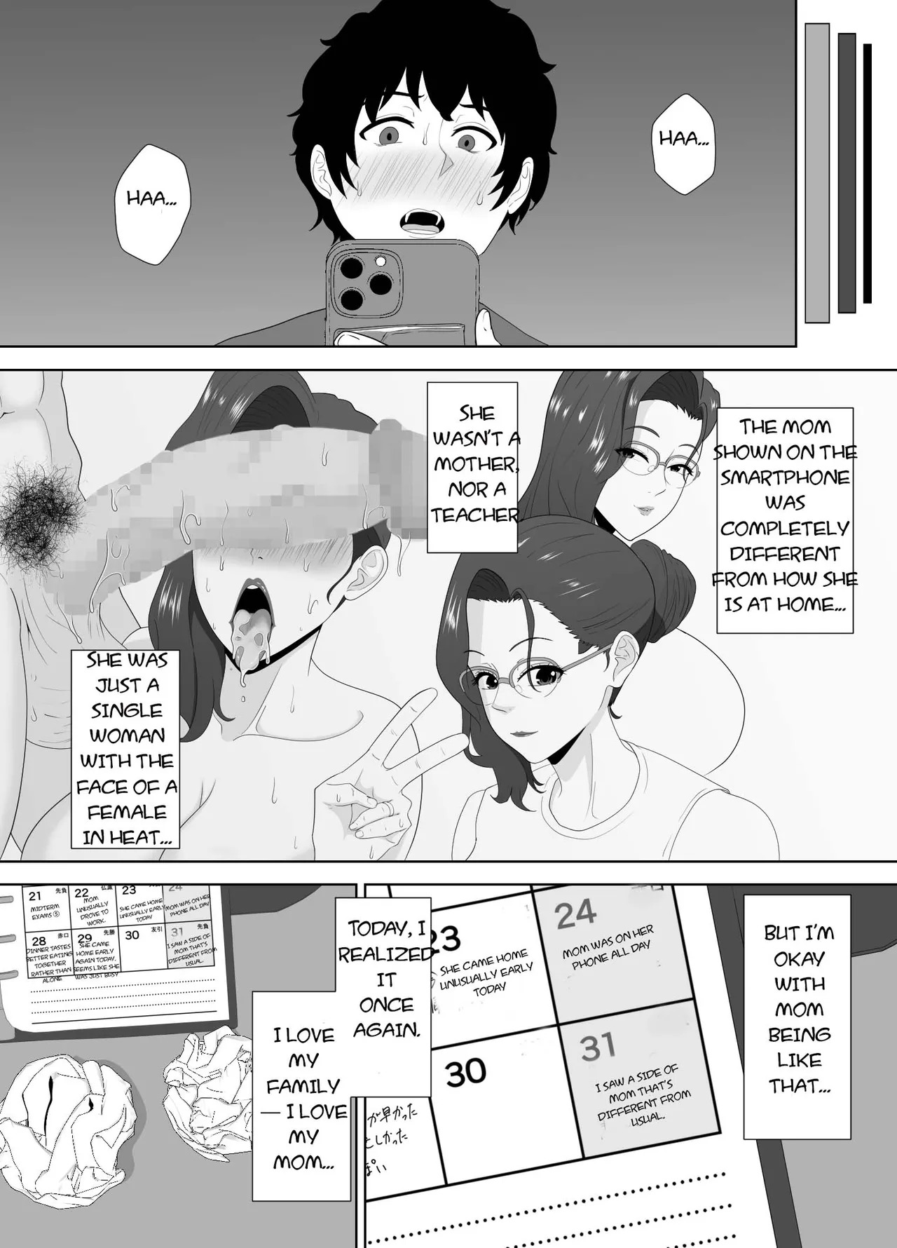 [Studio Macaron (Moeyama P-Man)] Houkago ni Ochita Haha - SmaPho ni Nokosareta Kiroku | Fallen mother after school [Engslish] [toidaden] - Page 88