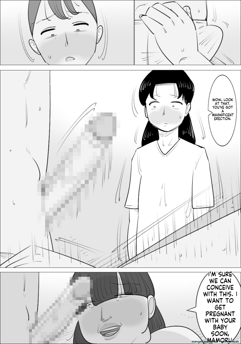 [Penchapen] A married couple who have an unattractive mature woman act as their surrogate. [English] - Page 12