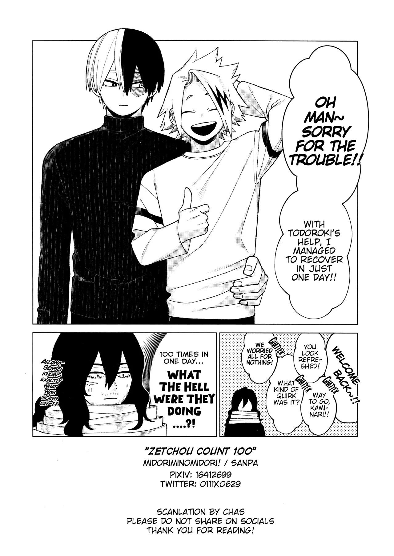 [MidoriMinoMidori! (Sanpa)] Zetchou COUNT 100 (Boku no Hero Academia) [English] - Page 65