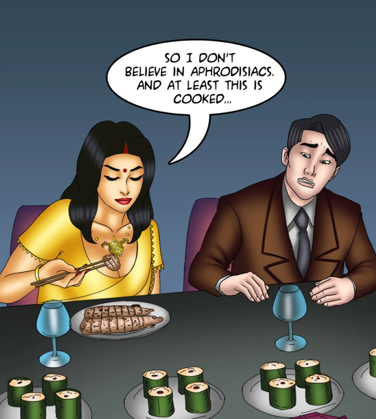 Savita Bhabhi Episode 138 Aphrodisiac Snack (English) - Page 58