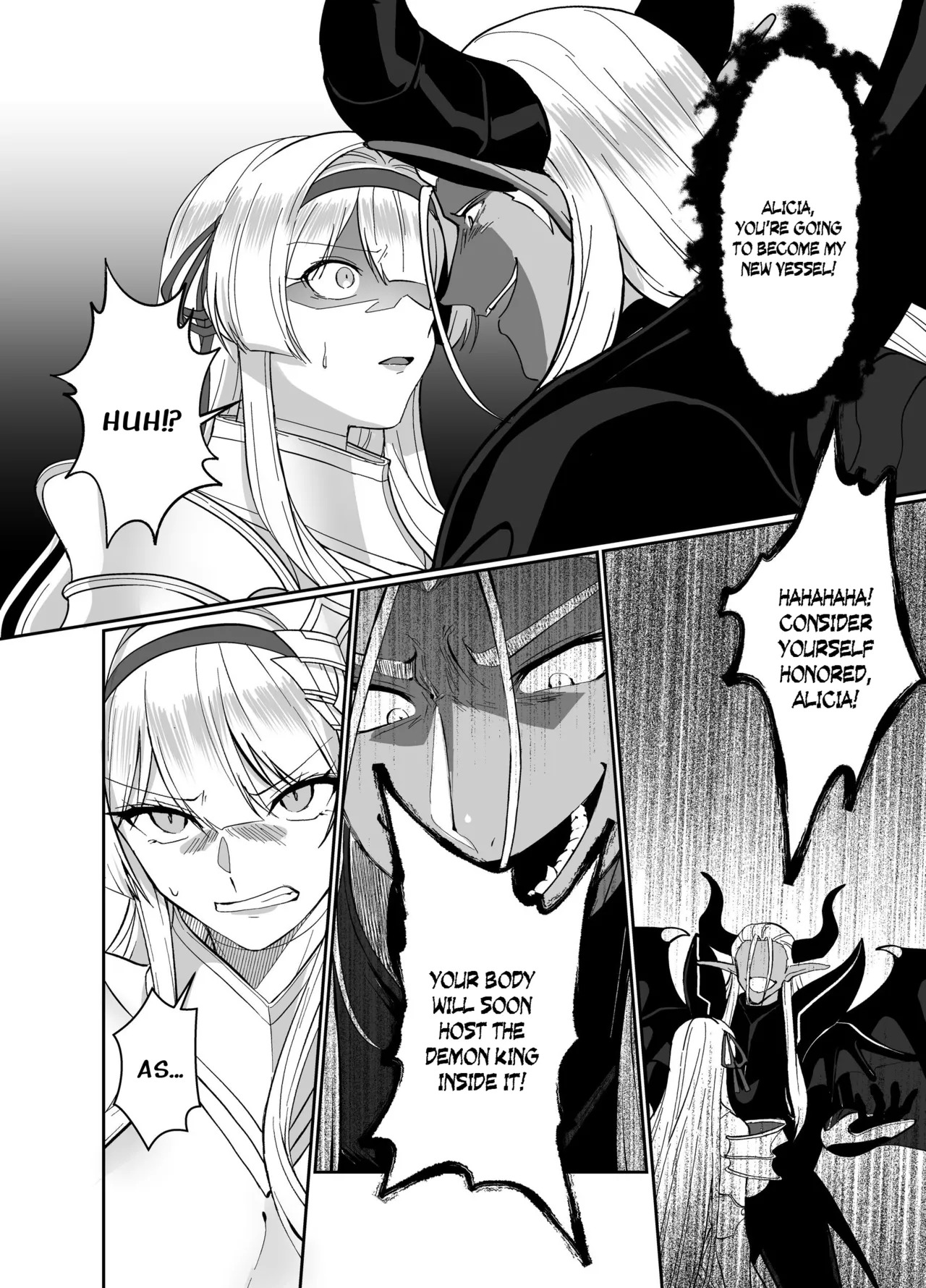 [Seika Kairaku Shoten (Kuchiba Koki)] Hyouten no Kishi Alicia ~Seigi no Hime Kishi ga Maou no Utsuwa ni Somari Ochiru Toki kara~ [Digital] [English] - Page 9