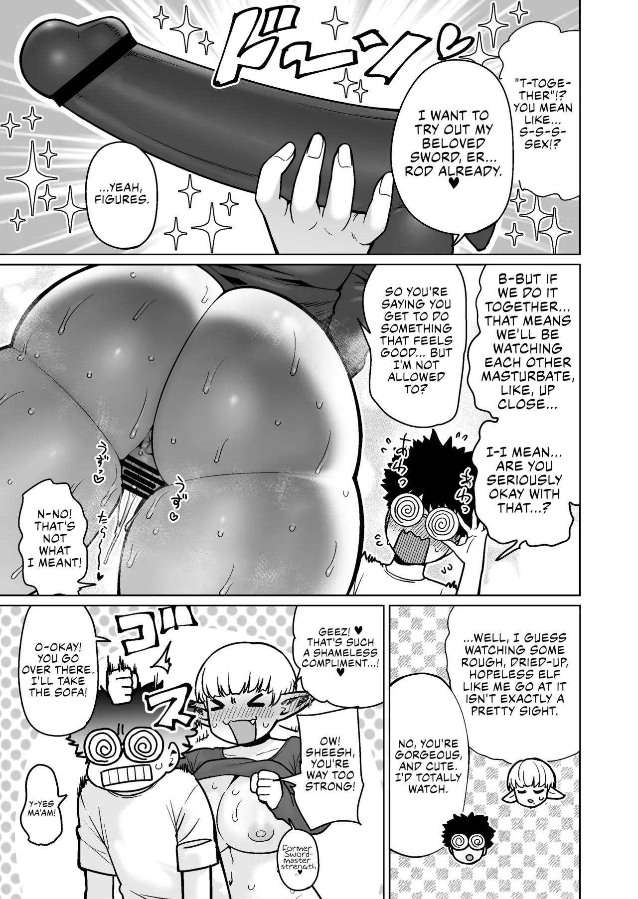 [Yonkaku Box (Synecdoche)] Otonari-san no Moto Sword Master Elf!! | The Retired Elf Swordmaster Who Lives Next Door!! [English] {Chrysanthemum} - Page 28