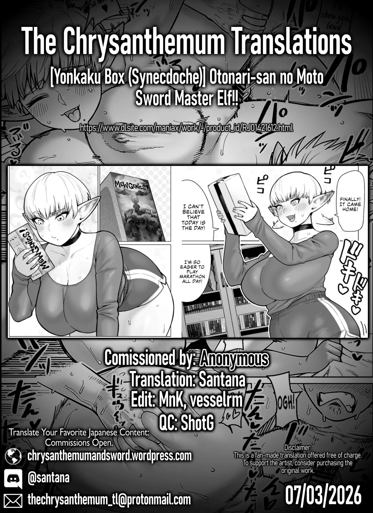 [Yonkaku Box (Synecdoche)] Otonari-san no Moto Sword Master Elf!! | The Retired Elf Swordmaster Who Lives Next Door!! [English] {Chrysanthemum} - Page 57