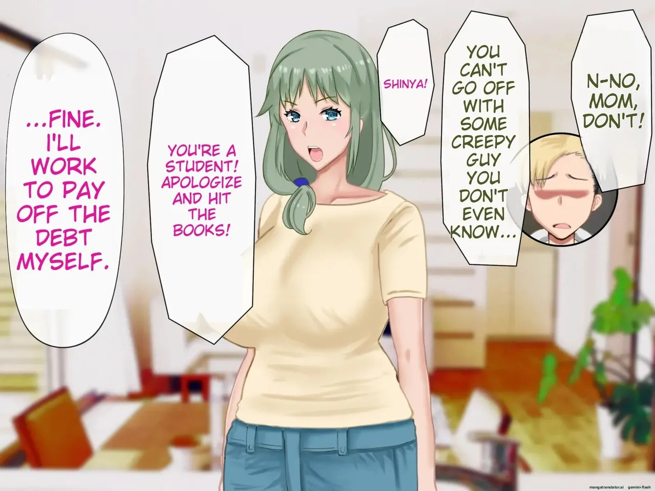 [Saimonke] Musuko no Shakkin o Nikutai Hensai saserareta Kyonyuu Haha ~ Netorarete, Haramaserete - Page 9