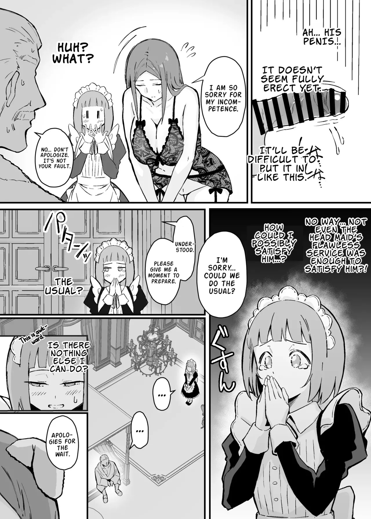 [Sukebe Hatsudensho (Hatsuden Pengin)] Akogare no Senpai Maidchou no Yotogi o Kengaku | Observing the Night Duties of the Admired Senior Head Maid [English] [LKK•Scans] [Digital] - Page 14